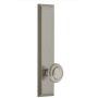 Grandeur Fifth Avenue Solid Brass Rose Tall Plate Single Dummy Door Knob with Circulaire Knob Satin Nickel