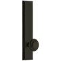 Grandeur Fifth Avenue Solid Brass Rose Tall Plate Single Dummy Door Knob with Circulaire Knob Timeless Bronze