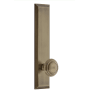 Grandeur Fifth Avenue Solid Brass Rose Tall Plate Single Dummy Door Knob with Circulaire Knob Vintage Brass