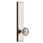 Grandeur Fifth Avenue Solid Brass Tall Plate Single Dummy Door Knob with Soleil Knob Polished Nickel