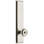 Grandeur Fifth Avenue Solid Brass Rose Left Handed Tall Plate Privacy Door Knob Set with Bouton Knob and 2-3/4" Backset Polished Nickel