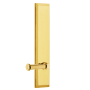Grandeur Fifth Avenue Solid Brass Tall Plate Left Handed Privacy Door Lever Set with Georgetown Lever and 2-3/4" Backset Lifetime Brass