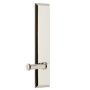 Grandeur Fifth Avenue Solid Brass Tall Plate Left Handed Privacy Door Lever Set with Georgetown Lever and 2-3/4" Backset Polished Nickel