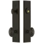 Grandeur Carre Solid Brass Tall Plate Single Cylinder Keyed Entry Set with Grande Victorian Knob and 2-3/4" Backset Timeless Bronze