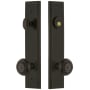 Grandeur Carre Solid Brass Tall Plate Single Cylinder Keyed Entry Set with Parthenon Knob and 2-3/4" Backset Timeless Bronze