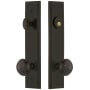 Grandeur Carre Solid Brass Tall Plate Single Cylinder Keyed Entry Set with Windsor Knob and 2-3/8" Backset Timeless Bronze
