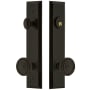 Grandeur Fifth Avenue Solid Brass Tall Plate Single Cylinder Keyed Entry Set with Soleil Knob and 2-3/4" Backset Timeless Bronze