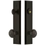 Grandeur Fifth Avenue Solid Brass Tall Plate Single Cylinder Keyed Entry Set with Windsor Knob and 2-3/4" Backset Timeless Bronze
