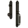 Grandeur Arc Solid Brass Rose Keyed Entry Single Cylinder Full Plate "C" Grip Handleset with Windsor Knob and 2-3/4" Backset Timeless Bronze