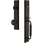 Grandeur Fifth Avenue Solid Brass Rose Keyed Entry Single Cylinder "C" Grip Handleset with Parthenon Knob and 2-3/8" Backset Timeless Bronze
