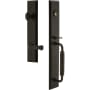 Grandeur Fifth Avenue Solid Brass Rose Right Handed Keyed Entry Single Cylinder "C" Grip Handleset with Georgetown Lever and 2-3/8" Backset Timeless Bronze