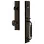 Grandeur Fifth Avenue Solid Brass Rose Keyed Entry Single Cylinder Full Plate "F" Grip Handleset with Windsor Knob and 2-3/4" Backset Timeless Bronze