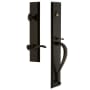 Grandeur Fifth Avenue Solid Brass Rose Right Handed Keyed Entry Single Cylinder Full Plate "S" Grip Handleset with Bellagio Lever and 2-3/8" Backset Timeless Bronze