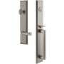 Grandeur Fifth Avenue Solid Brass Rose Right Handed Keyed Entry Single Cylinder "D" Grip Handleset with Georgetown Lever and 2-3/4" Backset Satin Nickel