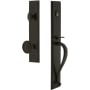 Grandeur Carre Solid Brass Rose Dummy "S" Grip Handleset with Soleil Knob Timeless Bronze