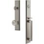 Grandeur Fifth Avenue Solid Brass Rose Dummy "D" Grip Handleset with Bouton Knob Satin Nickel