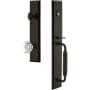 Grandeur Fifth Avenue Solid Brass Rose Dummy "C" Grip Handleset with Chambord Crystal Knob Timeless Bronze