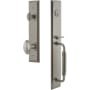 Grandeur Fifth Avenue Solid Brass Rose Dummy "C" Grip Handleset with Eden Prairie Knob Satin Nickel