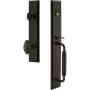Grandeur Fifth Avenue Solid Brass Rose Dummy "C" Grip Handleset with Eden Prairie Knob Timeless Bronze