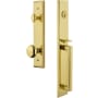 Grandeur Fifth Avenue Solid Brass Rose Dummy "D" Grip Handleset with Fifth Avenue Knob Lifetime Brass