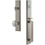 Grandeur Fifth Avenue Solid Brass Rose Dummy "D" Grip Handleset with Fifth Avenue Knob Satin Nickel