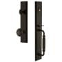 Grandeur Fifth Avenue Solid Brass Rose Dummy Full Plate "F" Grip Handleset with Parthenon Knob Timeless Bronze