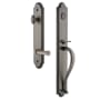 Grandeur Arc Solid Brass Rose Left Handed Dummy Full Plate 'S' Grip Handleset with Georgetown Lever Antique Pewter