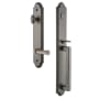 Grandeur Arc Solid Brass Rose Right Handed Dummy Full Plate "D" Grip Handleset with Georgetown Lever Antique Pewter