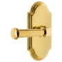 Grandeur Arc Solid Brass Left Handed Passage Set with Georgetown Lever and 2-3/8" Backset Lifetime Brass