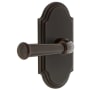 Grandeur Arc Solid Brass Left Handed Passage Set with Georgetown Lever and 2-3/8" Backset Timeless Bronze
