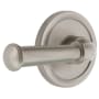 Grandeur Circulaire Solid Brass Left Handed Passage Set with Georgetown Lever and 2-3/8" Backset Satin Nickel