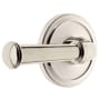 Grandeur Circulaire Solid Brass Left Handed Passage Set with Georgetown Lever and 2-3/8" Backset Polished Nickel