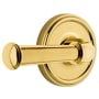 Grandeur Georgetown Solid Brass Left Handed Privacy Set with Georgetown Lever and 2-3/8" Backset Lifetime Brass