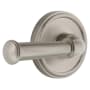 Grandeur Georgetown Solid Brass Left Handed Privacy Set with Georgetown Lever and 2-3/8" Backset Satin Nickel