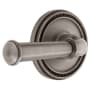 Grandeur Soleil Solid Brass Left Handed Passage Set with Georgetown Lever and 2-3/4" Backset Antique Pewter