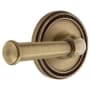 Grandeur Soleil Solid Brass Left Handed Passage Set with Georgetown Lever and 2-3/4" Backset Vintage Brass