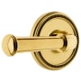 Grandeur Soleil Solid Brass Left Handed Passage Set with Georgetown Lever and 2-3/4" Backset Lifetime Brass