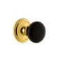Grandeur Circulaire Solid Brass Rose Passage Door Knob Set with Coventry Knob and 2-3/8" Backset Lifetime Brass