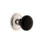 Grandeur Circulaire Solid Brass Rose Passage Door Knob Set with Coventry Knob and 2-3/8" Backset Polished Nickel
