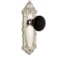 Grandeur Grande Victorian Solid Brass Rose Passage Door Knob Set with Coventry Knob and 2-3/4" Backset Polished Nickel