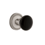 Grandeur Newport Solid Brass Rose Passage Door Knob Set with Coventry Knob and 2-3/8" Backset Satin Nickel