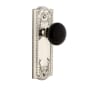Grandeur Parthenon Solid Brass Rose Passage Door Knob Set with Coventry Knob and 2-3/8" Backset Polished Nickel