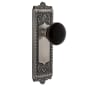 Grandeur Windsor Solid Brass Rose Passage Door Knob Set with Coventry Knob and 2-3/4" Backset Antique Pewter