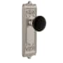 Grandeur Windsor Solid Brass Rose Passage Door Knob Set with Coventry Knob and 2-3/4" Backset Satin Nickel