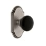 Grandeur Arc Solid Brass Rose Single Dummy Door Knob with Coventry Knob Antique Pewter