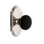 Grandeur Arc Solid Brass Rose Single Dummy Door Knob with Coventry Knob Polished Nickel