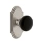 Grandeur Arc Solid Brass Rose Single Dummy Door Knob with Coventry Knob Satin Nickel