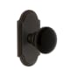 Grandeur Arc Solid Brass Rose Single Dummy Door Knob with Coventry Knob Timeless Bronze
