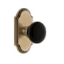 Grandeur Arc Solid Brass Rose Single Dummy Door Knob with Coventry Knob Vintage Brass