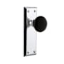 Grandeur Fifth Avenue Solid Brass Rose Single Dummy Door Knob with Coventry Knob Bright Chrome